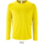 Pánské sportovní tričko SPORTY s dlouhým rukávem - Neon yellow S