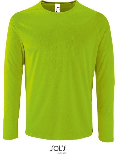 Pánské sportovní tričko SPORTY s dlouhým rukávem - Neon green S