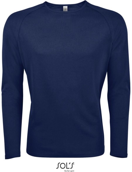 Pánské sportovní tričko SPORTY s dlouhým rukávem - French navy 3XL