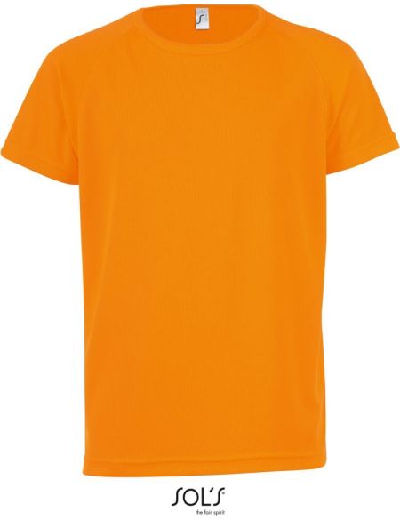 Dětské sportovní tričko - SPORTY - Neon orange