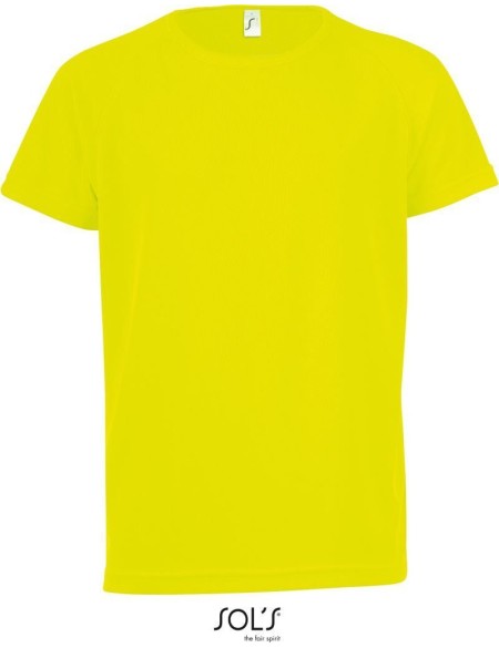 Dětské sportovní tričko - SPORTY - Neon yellow 6 let