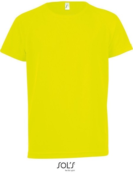 Dětské sportovní tričko - SPORTY - Neon yellow 8 let