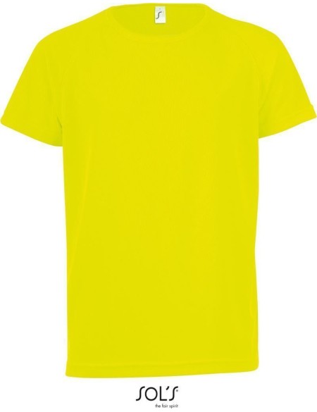 Dětské sportovní tričko - SPORTY - Neon yellow 12 let