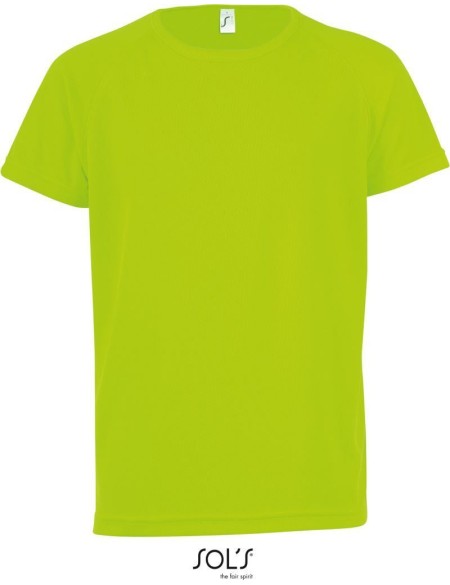 Dětské sportovní tričko - SPORTY - Neon green 6 let