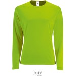 Dámské sportovní tričko SPORTY s dlouhým rukávem - Neon green XS