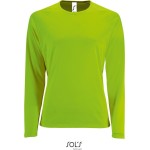 Dámské sportovní tričko SPORTY s dlouhým rukávem - Neon green XXL