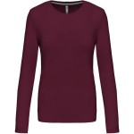 Dámské tričko - Kariban K383 s dlouhým rukávem - Burgundy XL