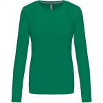 Dámské tričko - Kariban K383 s dlouhým rukávem - Kelly green 3XL