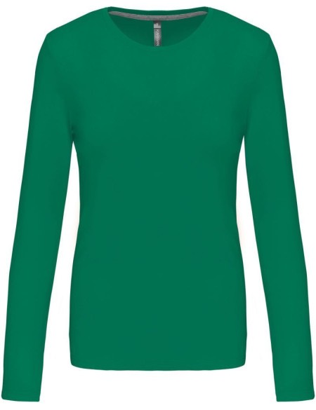 Dámské tričko - Kariban K383 s dlouhým rukávem - Kelly green 3XL