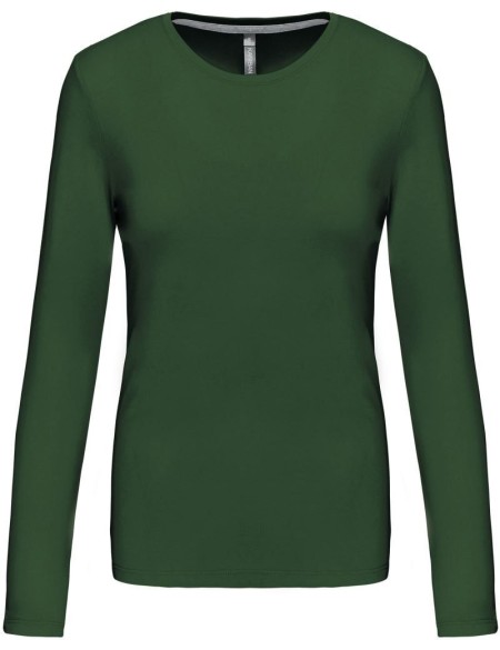 Dámské tričko - Kariban K383 s dlouhým rukávem - Forest green  3XL