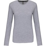 Dámské tričko - Kariban K383 s dlouhým rukávem - Oxford grey 3XL