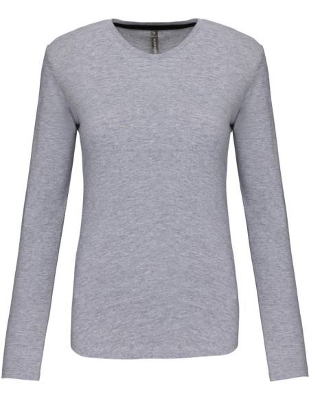 Dámské tričko - Kariban K383 s dlouhým rukávem - Oxford grey 3XL