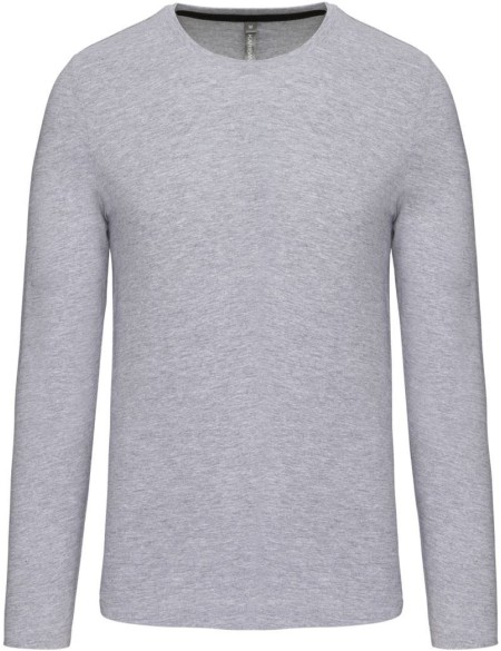 Pánské tričko - Kariban K359 s dlouhým rukávem - Oxford grey XL