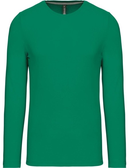 Pánské tričko - Kariban K359 s dlouhým rukávem - Kelly green 4XL