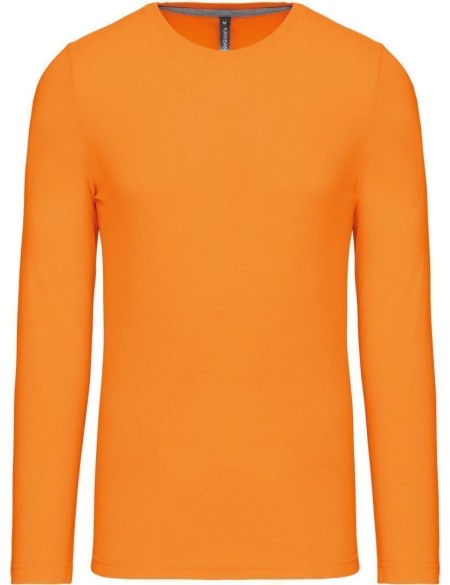 Pánské tričko - Kariban K359 s dlouhým rukávem - Oranžová 3XL