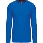 Pánské tričko - Kariban K359 s dlouhým rukávem - Light royal blue M