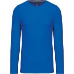 Pánské tričko - Kariban K359 s dlouhým rukávem - Light royal blue XL