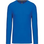 Pánské tričko - Kariban K359 s dlouhým rukávem - Light royal blue 3XL