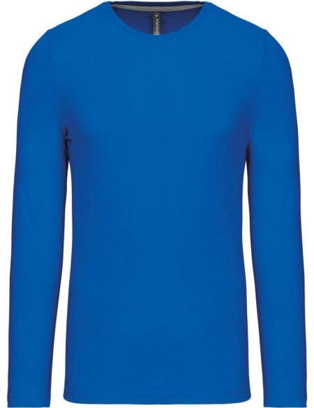 Pánské tričko - Kariban K359 s dlouhým rukávem - Light royal blue 3XL