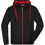 Pánská mikina Doubleface JN355 - Black/red L