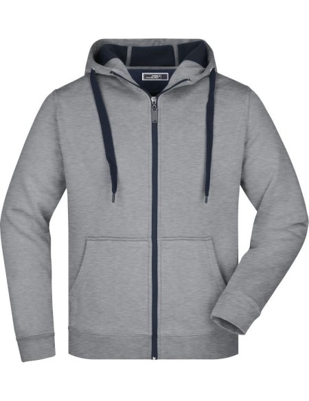 Pánská mikina Doubleface JN355 - Sport grey/navy XL