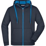 Pánská mikina Doubleface JN355 - Navy/aqua 3XL