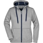 Dámská mikina s kapucí Doubleface - Sport grey/navy S