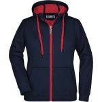 Dámská mikina s kapucí Doubleface - Navy/red XL