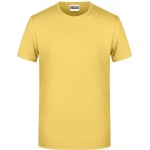 Pánské tričko z bio bavlny James+Nicholson 8008 - Light yellow XXL