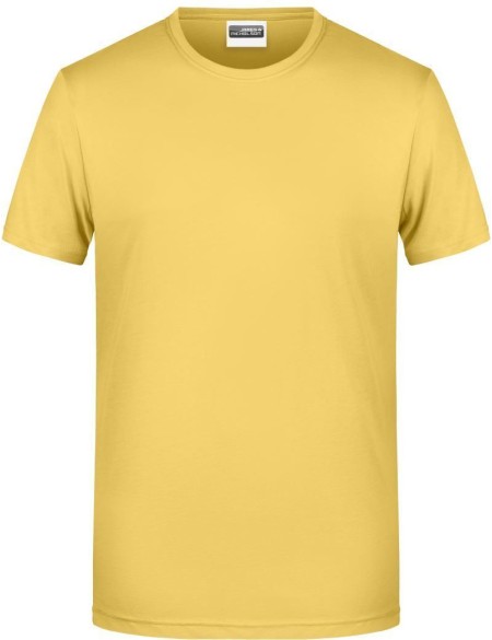 Pánské tričko z bio bavlny James+Nicholson 8008 - Light yellow XXL