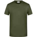 Pánské tričko z bio bavlny James+Nicholson 8008 - Olive 3XL