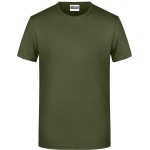 Pánské tričko z bio bavlny James+Nicholson 8008 - Olive 3XL