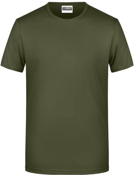 Pánské tričko z bio bavlny James+Nicholson 8008 - Olive 3XL