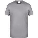 Pánské tričko z bio bavlny James+Nicholson 8008 - Steel grey XL