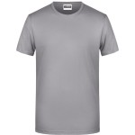 Pánské tričko z bio bavlny James+Nicholson 8008 - Steel grey XL