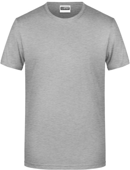 Pánské tričko z bio bavlny James+Nicholson 8008 - Grey heather XXL