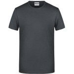 Pánské tričko z bio bavlny James+Nicholson 8008 - Black heather XXL