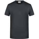 Pánské tričko z bio bavlny James+Nicholson 8008 - Black 3XL