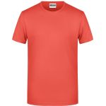 Pánské tričko z bio bavlny James+Nicholson 8008 - Coral XXL