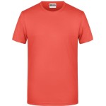 Pánské tričko z bio bavlny James+Nicholson 8008 - Coral XL