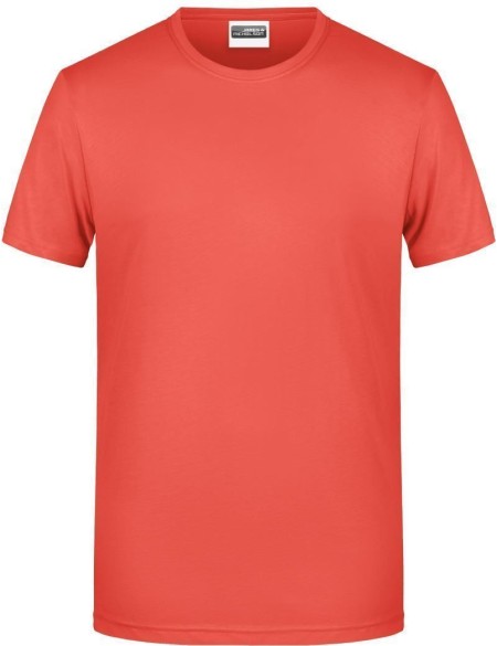 Pánské tričko z bio bavlny James+Nicholson 8008 - Coral XXL