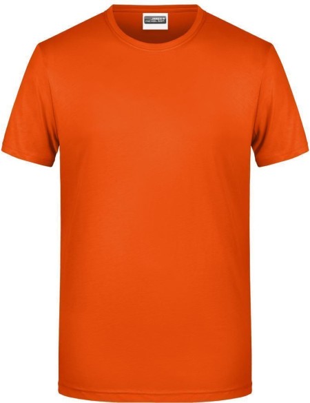 Pánské tričko z bio bavlny James+Nicholson 8008 - Dark orange 3XL