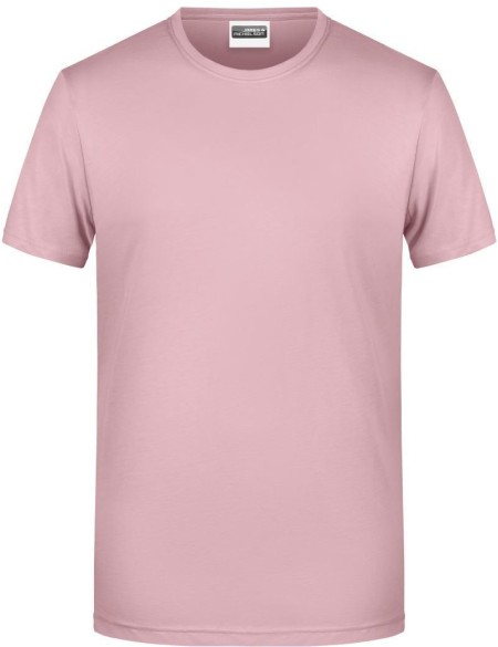 Pánské tričko z bio bavlny James+Nicholson 8008 - Soft pink XXL