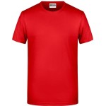 Pánské tričko z bio bavlny James+Nicholson 8008 - Tomato 3XL