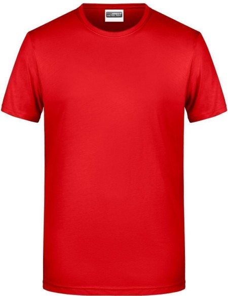 Pánské tričko z bio bavlny James+Nicholson 8008 - Tomato 3XL