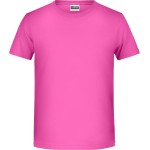 Chlapecké tričko z bio bavlny James+Nicholson 8008B - Pink XL