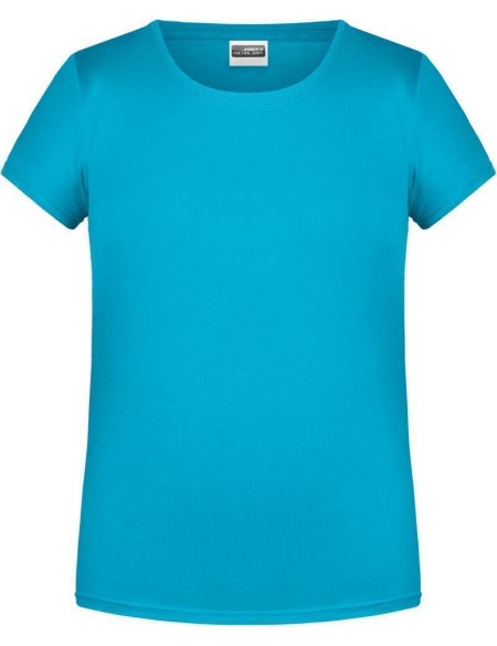 Dívčí tričko z bio bavlny James+Nicholson 8007G - Turquoise XL