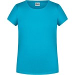 Dívčí tričko z bio bavlny James+Nicholson 8007G - Turquoise XXL