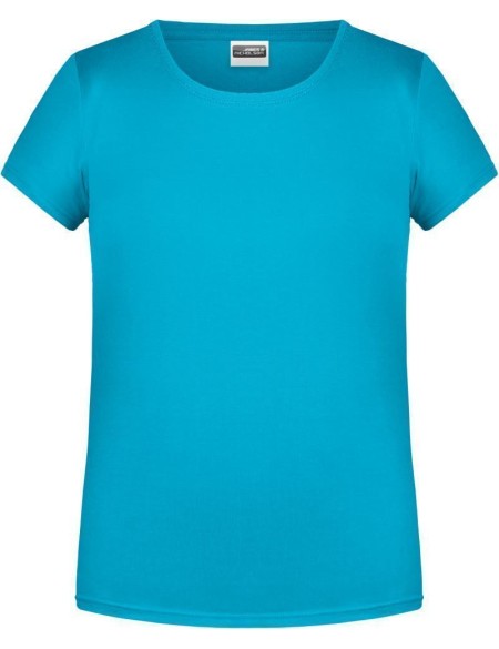 Dívčí tričko z bio bavlny James+Nicholson 8007G - Turquoise XXL