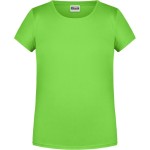 Dívčí tričko z bio bavlny James+Nicholson 8007G - Lime green XS